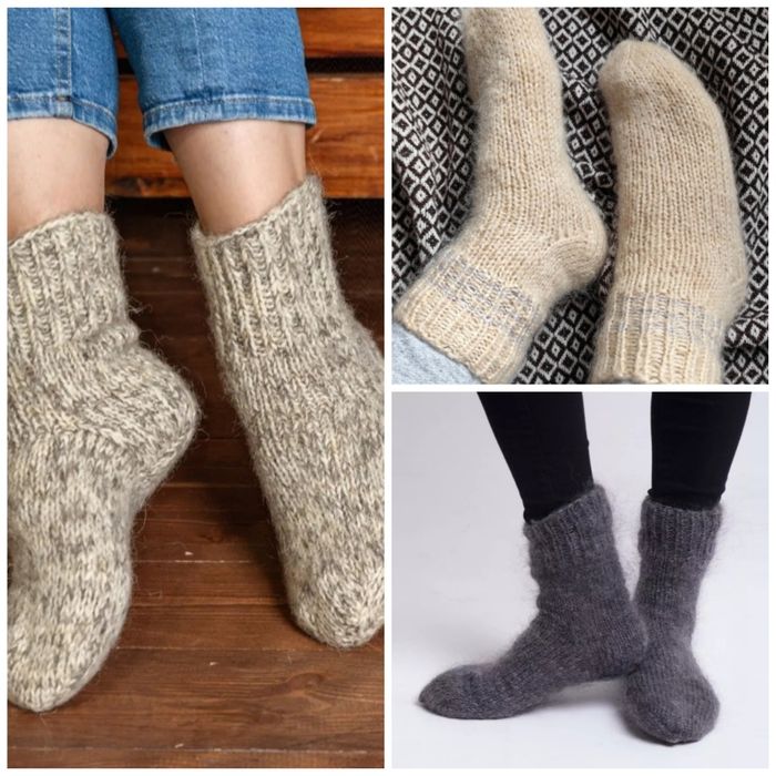 Вязаные  следочки и носки