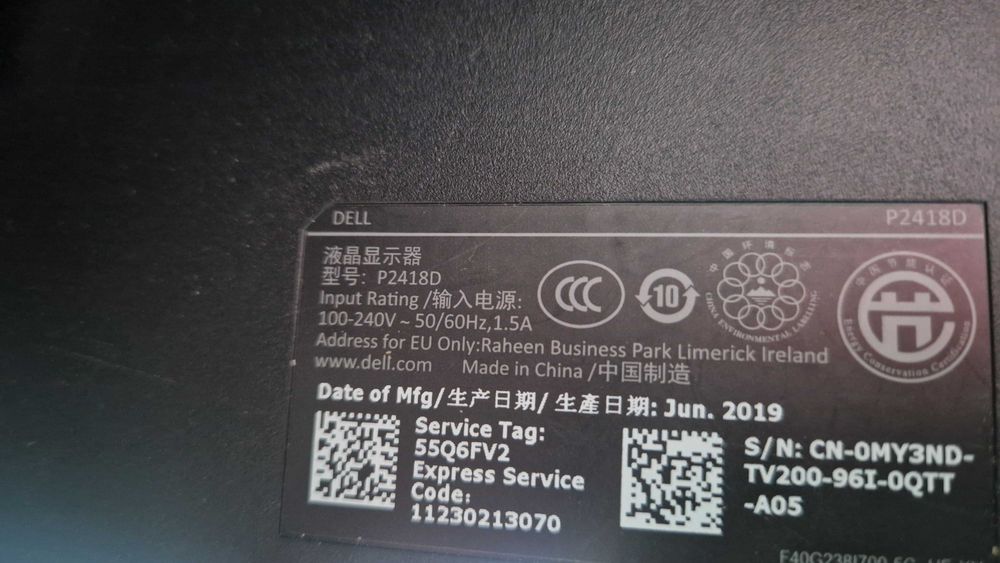 Monitor LED IPS Dell P2418D, 23.8", Rezoluție 2560 x 1440.