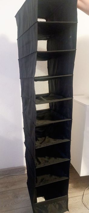 Organizator dulap negru cu 9 compartimente