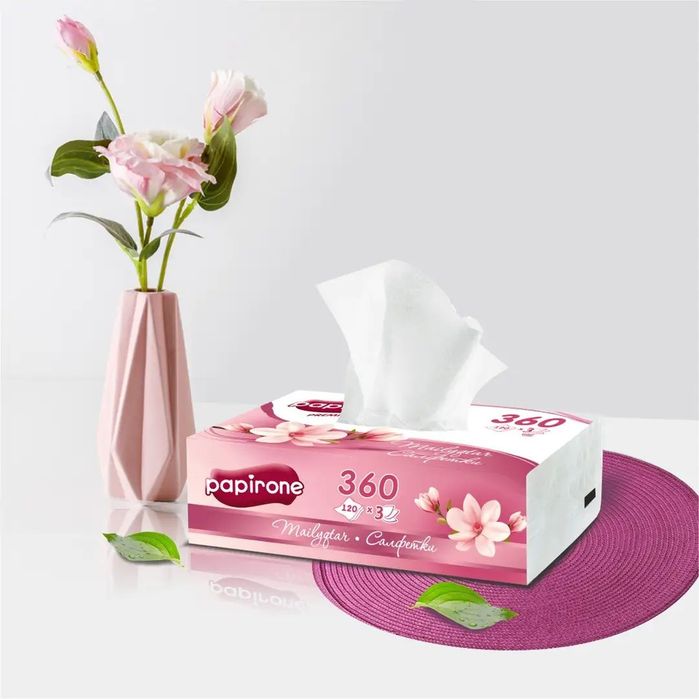 Салфетки коробочные ОПТОМ Карина&Papirone