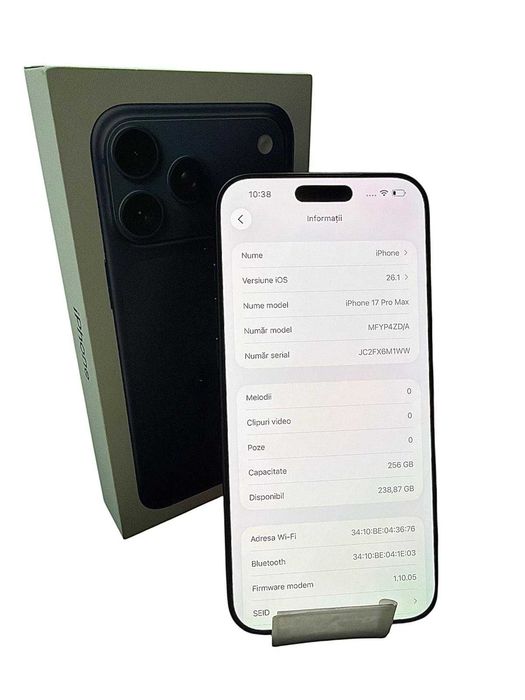 Iphone 17 Pro Max 256Gb Deepblue Factura / Amanet Cashbook Colentina