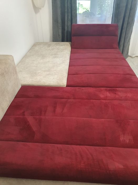 Coltar extensibil Rosario, crem/burgundy