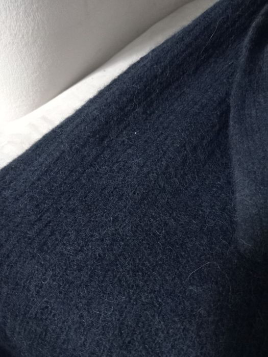 Cardigan lung cu cordon în talie lână și alpaca măsură S