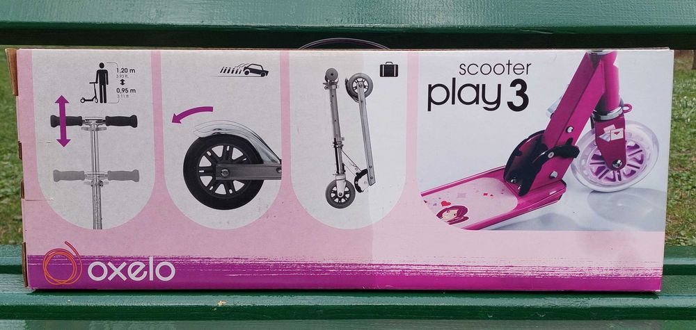 Oxelo Play 3 - scuter (trotineta) pentru copii (roz)