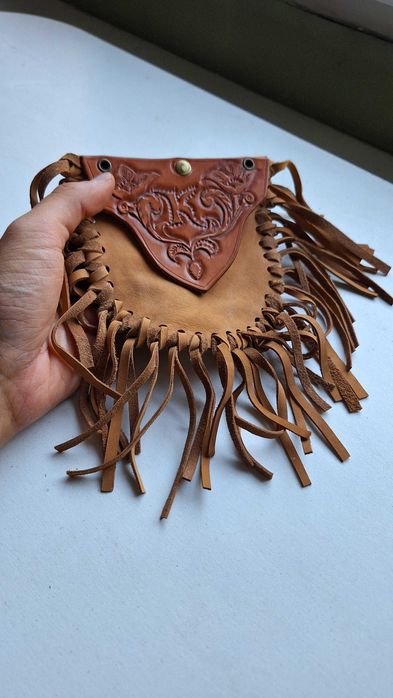 Кожен етно несесер РЪЧНО ИЗРАБОТЕН с ресни – УНИКАТ