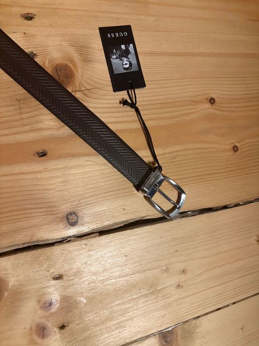 Curea GUESS originală din piele maro Made in Italy mărime S 85 cm nouă