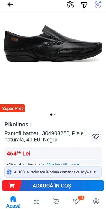 Pantofi / mocasini full piele de la PIKOLINOS marimea 44