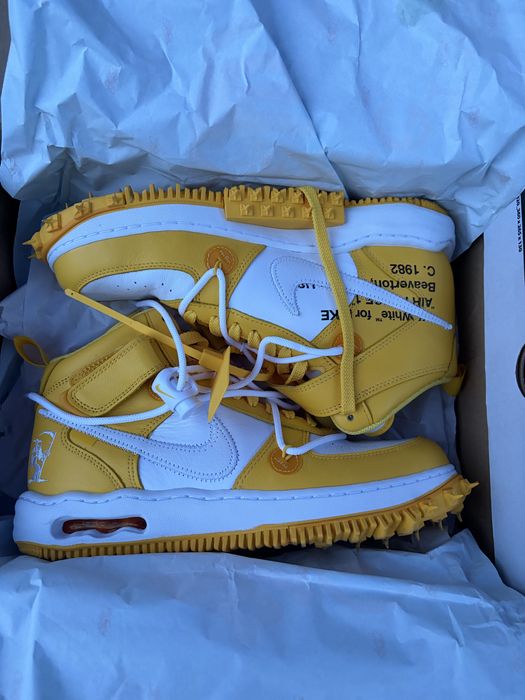 Air Force 1 Mid "Off-White - Varsity Maize"