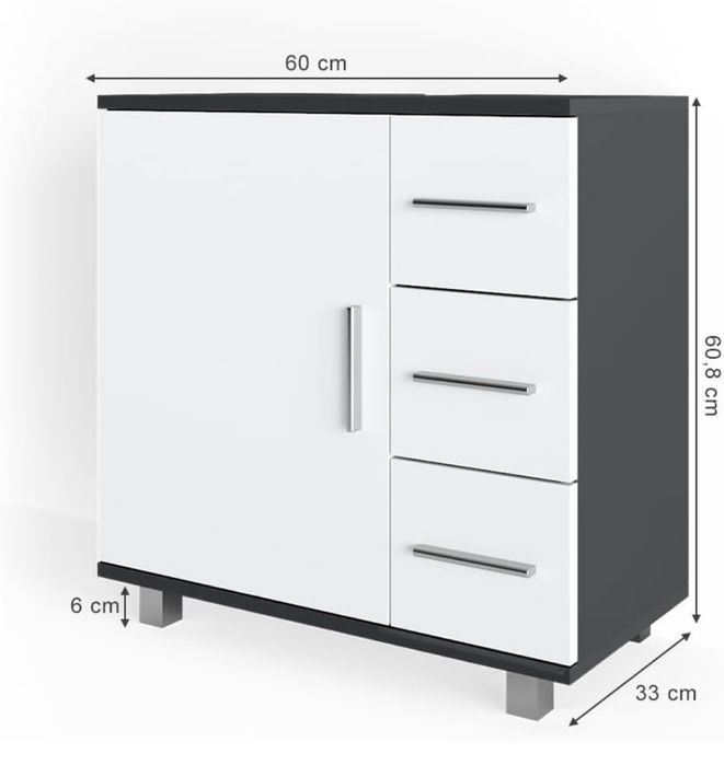 Шкаф за подмивка Vicco с 3 чекмеджета 2617