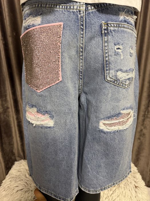 Blugi scurti de dama cu buzunare roz 34 36 38 40 42