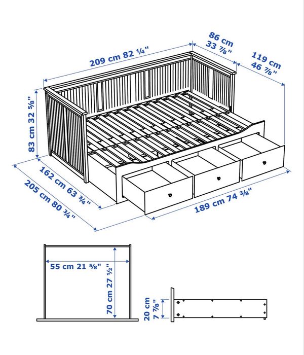 Canapea extensibila IKEA Hemnes Divan
