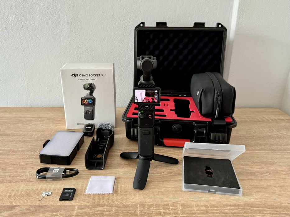 DJI Osmo Pocket 3 Creator Combo + Garanție și Accesorii Extra