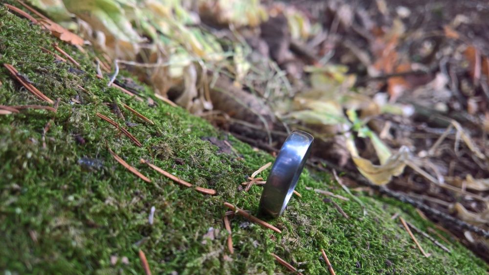 Inel titan(titanium) forjat din vesta antiglont-aliaj hipoalergenic