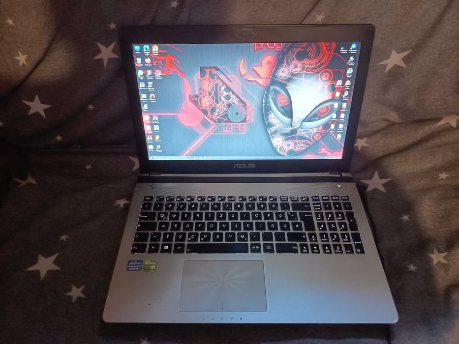 Placa baza laptop light gaming, Asus N56V + cpu core i5 3210m + 4gb ram + display full hd + tastatura iluminata