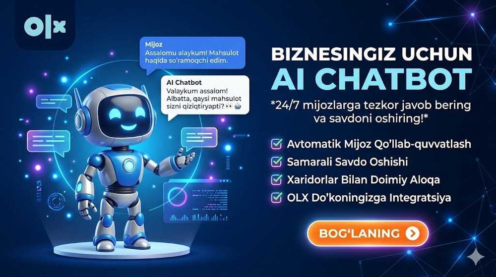 AI Operator Chatbotlar: Telegram, Instagram va site avtomatlastirish