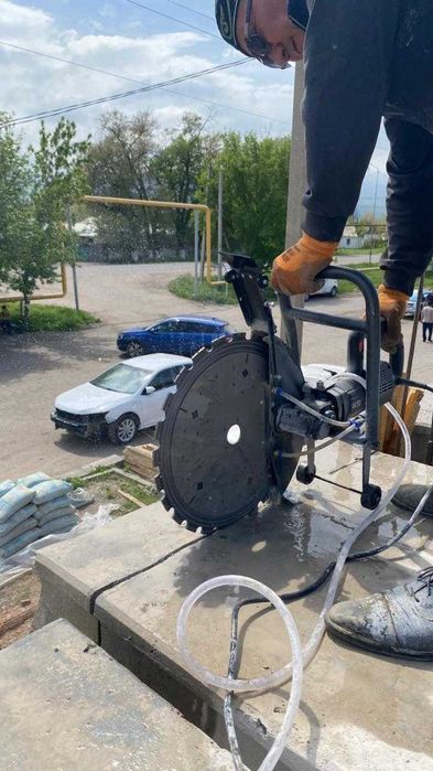 Алмазная резка плит перекрытия