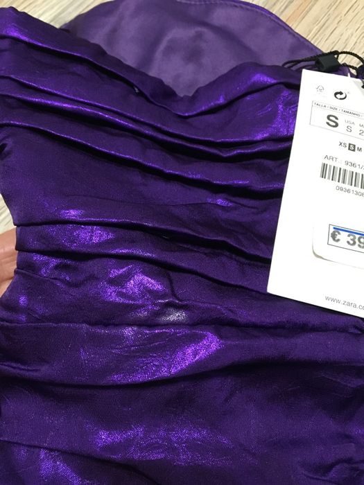 Rochie drapata mov Zara S