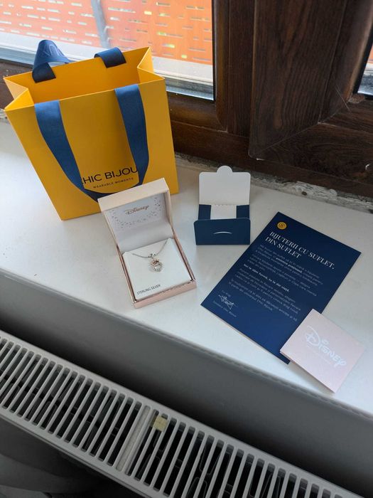 Colier Disney simbol coroana Princess - Argint 925 si Cubic Zirconia