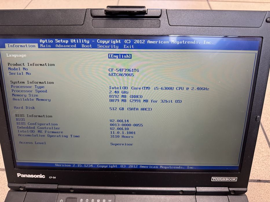 Panasonic Toughbook CF-54 Mk2 FHD Tocuh i5-6300u/8Gb/512Gb SSD