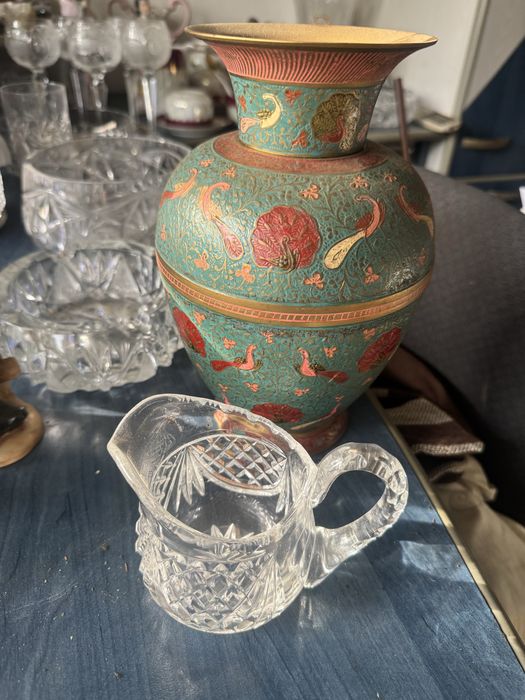 Vaza Cloisonne ( email in metal ) inalt 30cm ptr 2,5 l apa