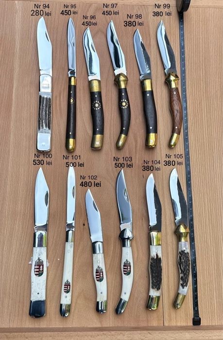 Briceag unguresc, briceagul lucrat manual, vanatoresc, traditional