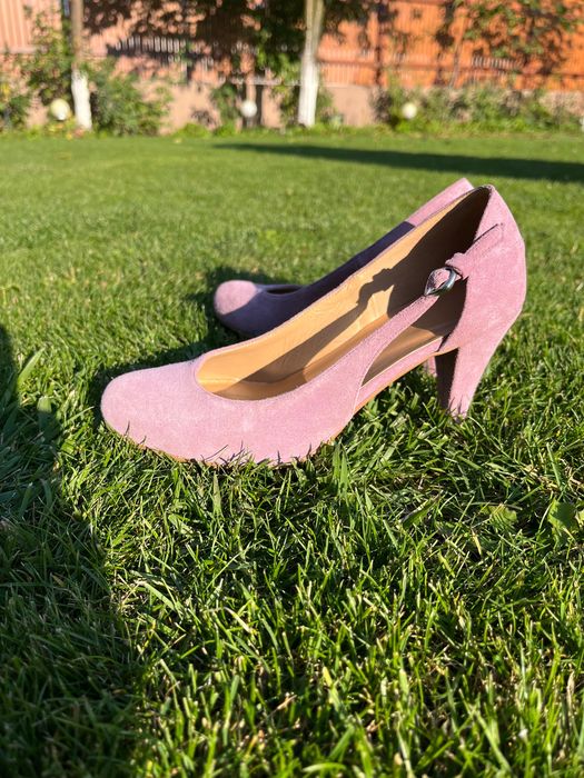 Pantofi toc piele intoarsa Tosi Shoes