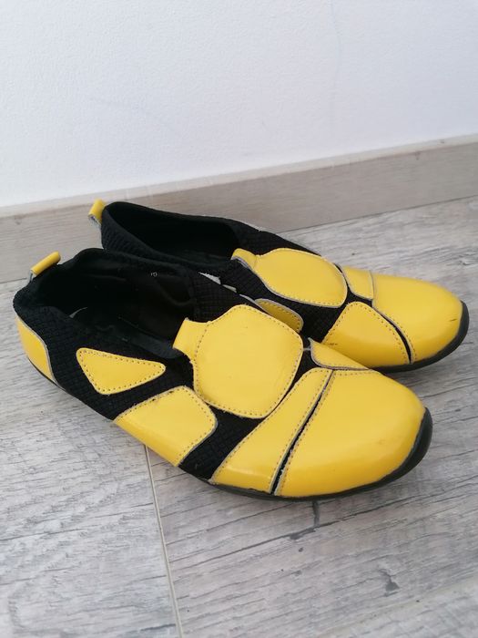 Pantofi de piele  roz  alții galbeni naturala nr 38