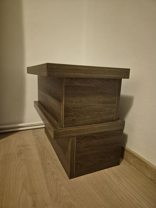 Cadru pat japonez + 2 noptiere + comodă 6 sertare