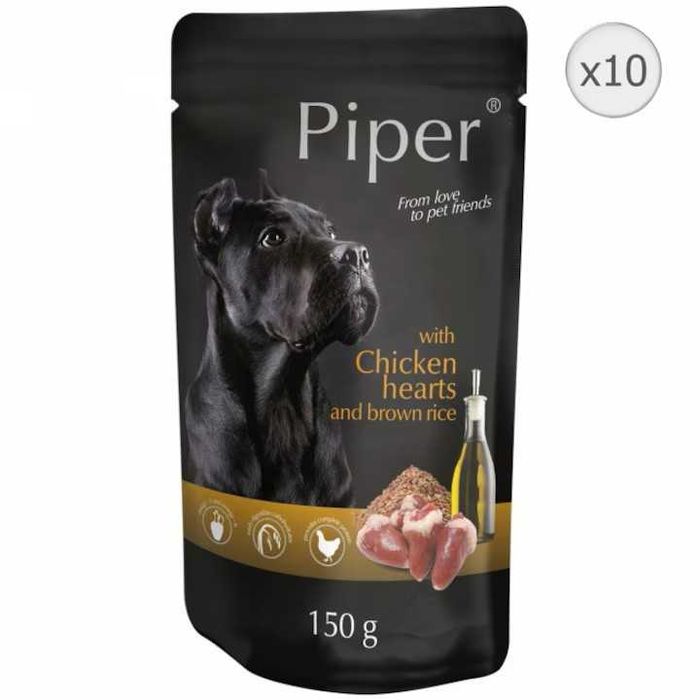 Piper пауч за кучета 150 г – мокра храна за кучета, стек 10 бр.