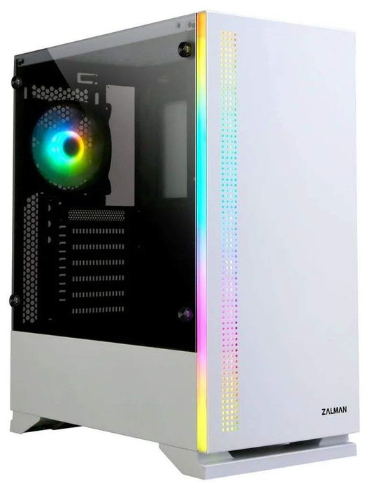 Case Zalman S5 White/Белый+2 кулер, 16 RGB mode