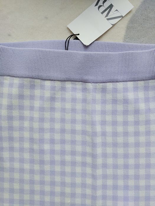 Fusta midi Zara tricot carouri