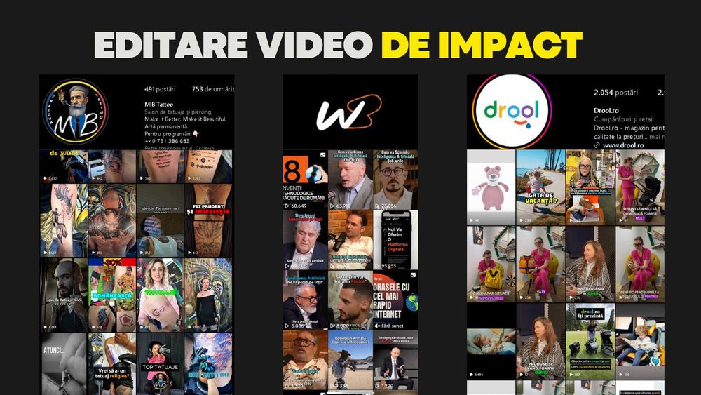 Reclame Online, Editare Video-Foto, Creative, MARKETING, Banner, Ads