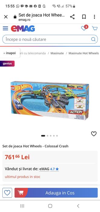 Pista  masinute Hotwheels vand