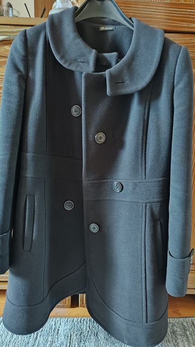 Palton negru lana