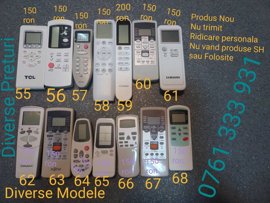 Telecomanda aer Chigo Platinium Beko StarLight Heinner Alizee Tojo Akai Samsung Lg Habitat Romstal