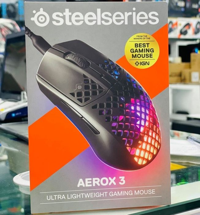 Steelseries AEROX 3 СКИДКА (80млн нажатий,IP54) Проводная мышка/мышь