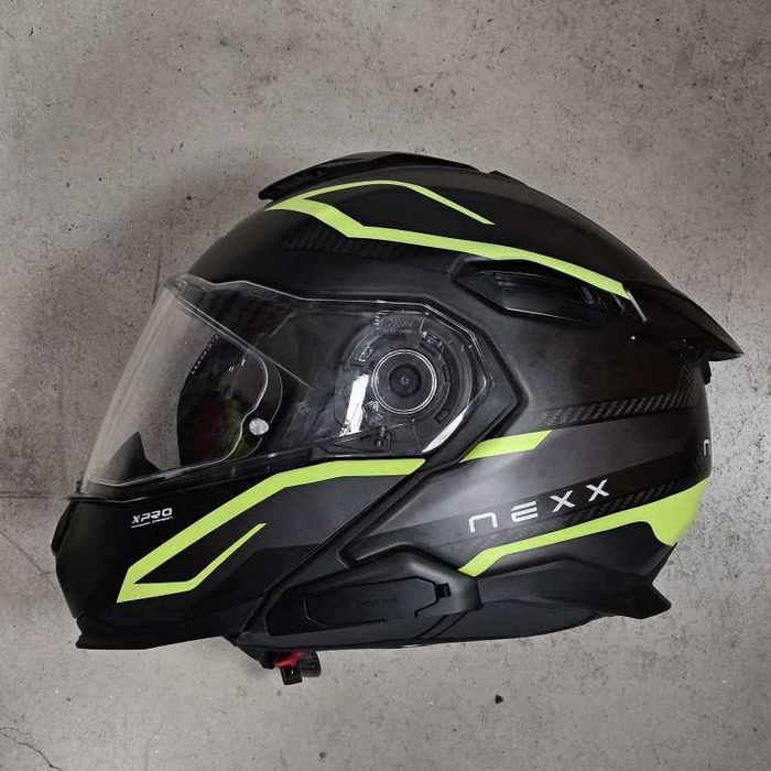 Каска NEXX X.LIFETOUR Flip Up Pro Mile Neon Gray L - Върната Бройка