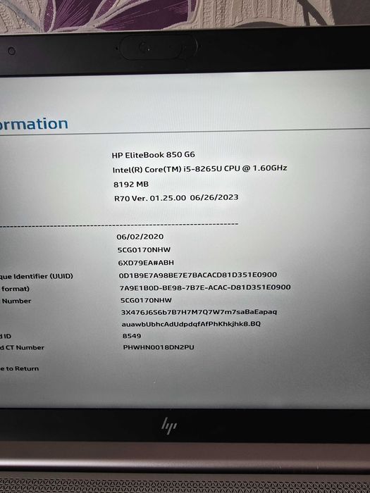 HP EliteBook 850 G6