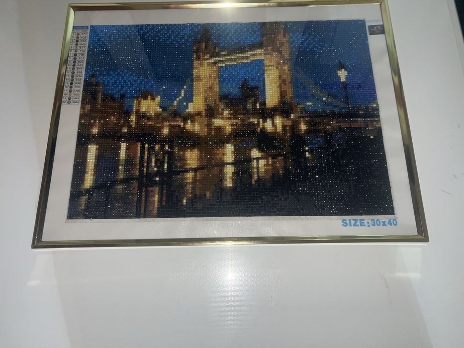 Tablou 3D cu pietricele lucrate manual