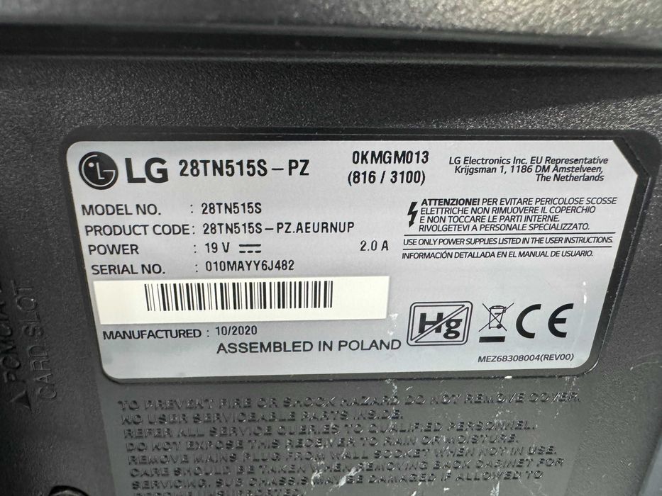 Телевизор - LG 28 inch /smart / A31