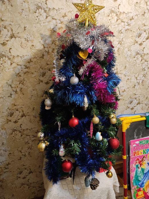 Ёлочки 2 шт с игрушками