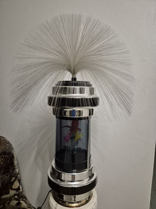 Lampă fibră optica de sticla anii 80 italia