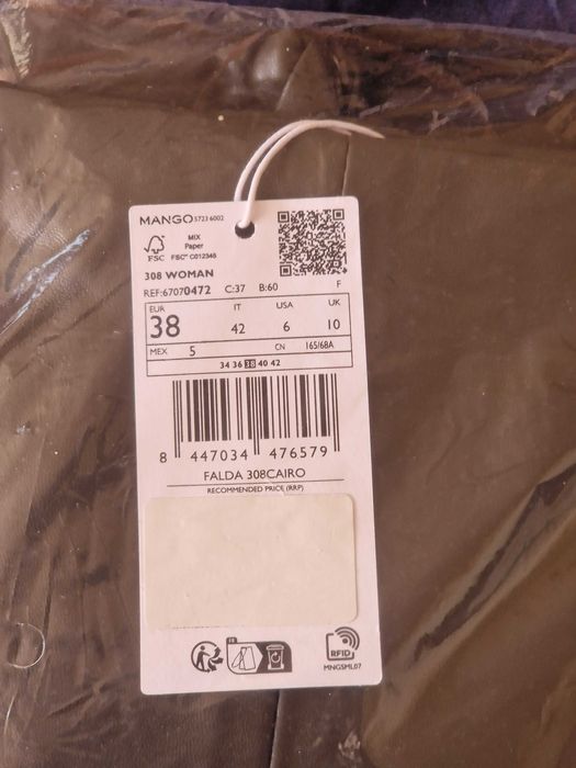 Fustă-pantalon Mango din imitaţie de piele