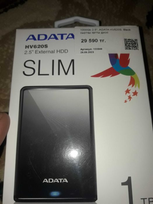 Внешний жёсткий диск  Adata 1 TB hv620s новый в упаковке