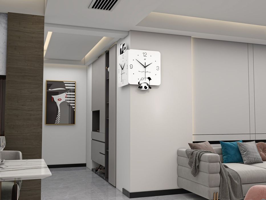 часы с маятником Панда 34×64 см