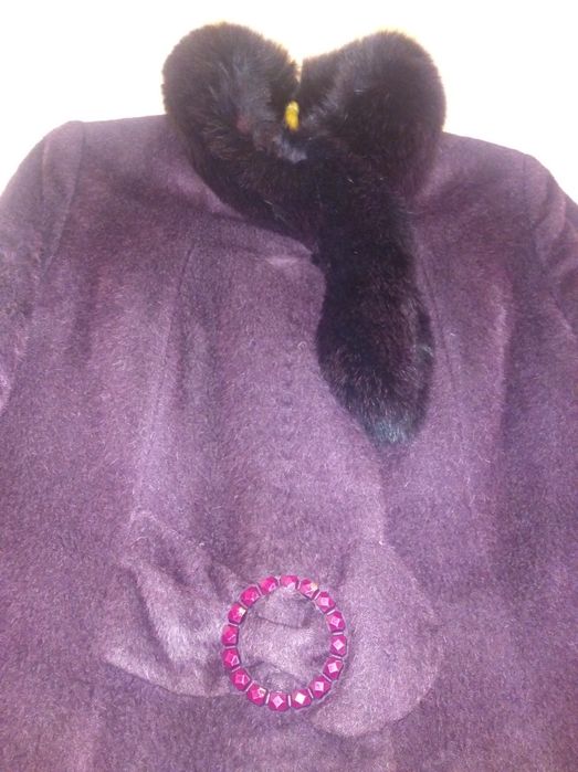 Зимнее пальто из ламы