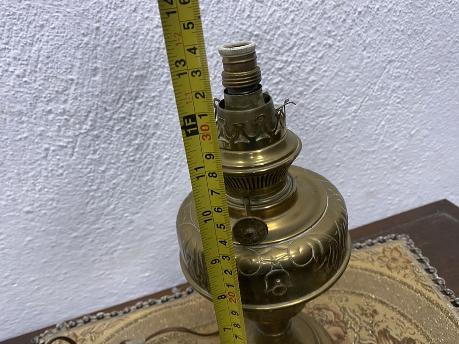 Месингова лампа Kosmos Германия 1920те 34 см