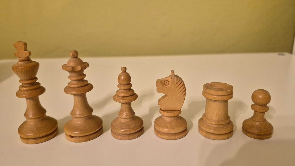 Set tabla joc sah set lemn retro vintage colectie piese premium IQ PRO