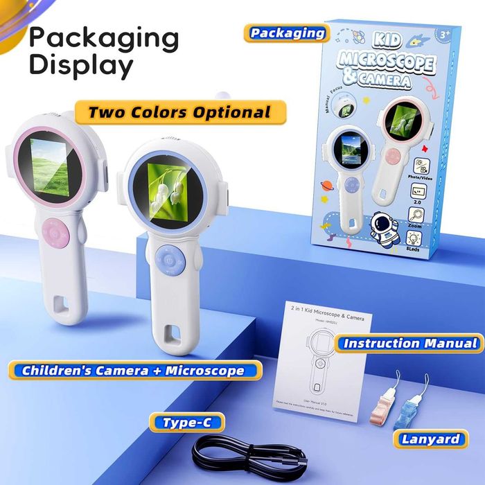 Детски бороскоп със светлина - играчки за образователни изследвания