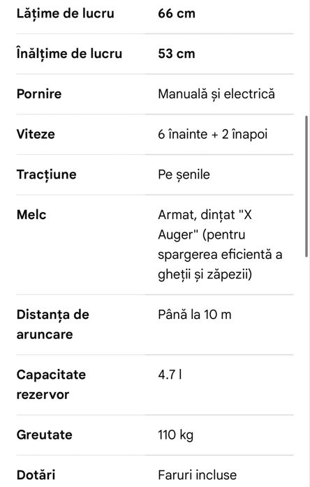 Freză de zăpadă pe șenile MTD Optima ME 66 T – CA NOUĂ